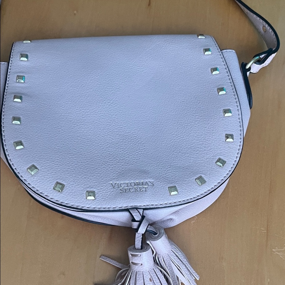 Victoria's Secret White Crossbody Bag with Tassel
